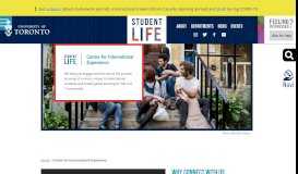 
							         Centre for International Experience | Student Life								  
							    