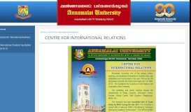
							         Centre for International Relations - Annamalai University								  
							    