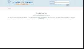 
							         Centre for Training Online Portal								  
							    