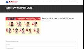 
							         centre wise rank lists - Brilliant Pala								  
							    