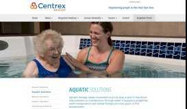
							         Centrex Rehab » Aquatic Solutions								  
							    