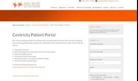 
							         Centricity Patient Portal - MD EMR Systems								  
							    