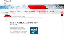 
							         Centrify and Cloudera Secure Enterprise Hadoop | Centrify								  
							    