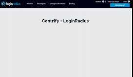 
							         Centrify Integration | LoginRadius								  
							    