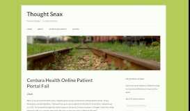 
							         Centura Health Online Patient Portal Fail | Thought Snax								  
							    