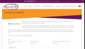 
							         Centura Health - OpenNotes								  
							    