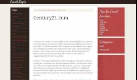 
							         Century21.com Email Login – Century 21 Email Log In								  
							    