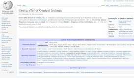 
							         CenturyTel of Central Indiana - Wikipedia								  
							    