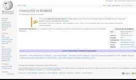 
							         CenturyTel of Redfield - Wikipedia								  
							    
