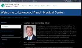 
							         CEO Welcome - Lakewood Ranch Medical Center								  
							    