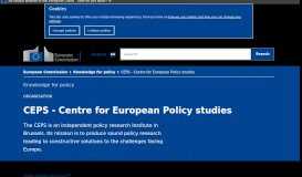 
							         CEPS | Knowledge for policy (beta) - European Commission								  
							    