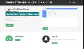 
							         Ceridian Time Professional: sourcetimepro1.ceridian.com Login								  
							    