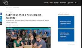 
							         CERN launches a new careers website | CERN								  
							    