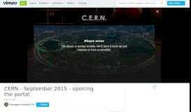 
							         CERN - September 2015 - opening the portal on Vimeo								  
							    