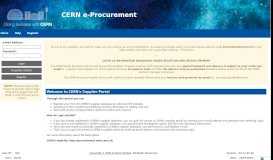 
							         CERN's eProcurement portal - Home								  
							    