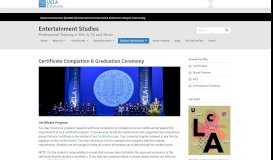 
							         Certificate Completion & Graduation Ceremony | Entertainment Studies								  
							    