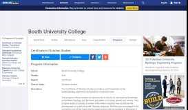 
							         Certificate in Christian Studies - Booth University College ...								  
							    