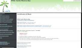 
							         Certificate of Merit - MTAC Santa Monica Bay								  
							    