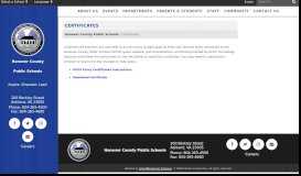 
							         Certificates - Hanover County Public Schools								  
							    
