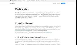 
							         Certificates - Support - Apple Developer								  
							    