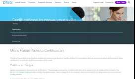 
							         Certification - Micro Focus								  
							    