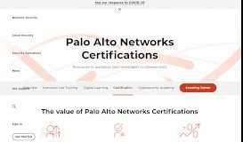 
							         Certification - Palo Alto Networks								  
							    