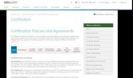 
							         Certification Policies and Agreements - MyLearn – VMware								  
							    