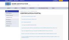 
							         Certification Portal - SHRM								  
							    