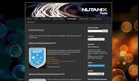 
							         Certifications - Nutanix Pedia								  
							    