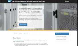 
							         Certified and Supported SAP HANA® Hardware Directory								  
							    
