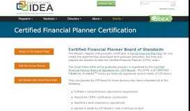 
							         Certified Financial Planner Certification - Great Plains IDEA								  
							    