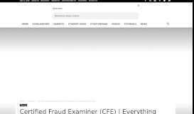 
							         Certified Fraud Examiner (CFE) | Everything That You Need To Know								  
							    
