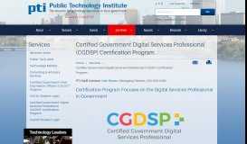 
							         Certified Government Digital Services ... - Public Technology Institute								  
							    