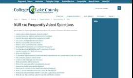
							         Certified Nurse Assisting (CNA) FAQs | College of Lake County								  
							    