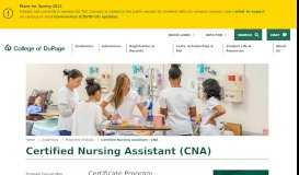 
							         Certified Nursing Assistant - CNA - College of DuPage								  
							    