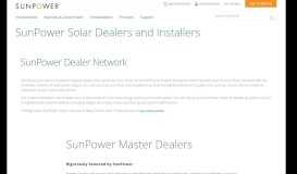 
							         Certified Solar Dealers & Solar Installers Network | SunPower								  
							    