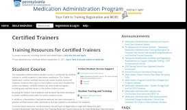 
							         Certified Trainers - Pennsylvania's Medication Administration ...								  
							    