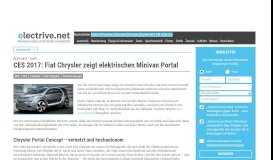 
							         CES 2017: Fiat Chrysler zeigt elektrischen Minivan Portal - electrive.net								  
							    