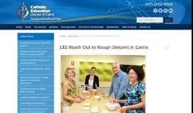 
							         CES Reach Out to Rough Sleepers in Cairns | Catholic Education ...								  
							    