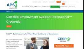
							         CESP™ - Association of People Supporting Employment First								  
							    