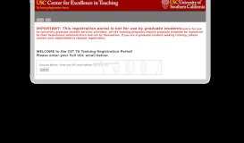 
							         CET Registration Portal - USC Center for Excellence in Teaching								  
							    