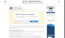 
							         CEVA Logistics Application, Jobs & Careers Online								  
							    