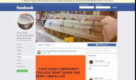 
							         CFCC Boat Building and Boat Manufacturing - Posts | Facebook								  
							    