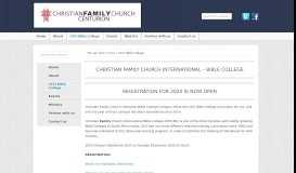 
							         CFCI Bible College | CFC Centurion								  
							    