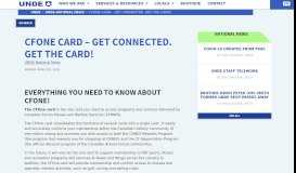 
							         CFOne Card – Get Connected. Get the Card! – UNDE								  
							    