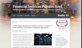 
							         CFPB Public Database Provides Access to Close to Half a Million ...								  
							    