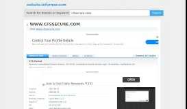 
							         cfssecure.com at WI. CFS Portal - Website Informer								  
							    