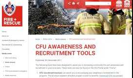 
							         CFU awareness and recruitment tools - Fire and Rescue NSW								  
							    