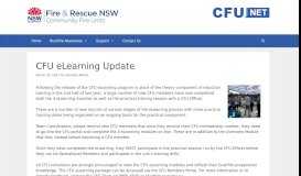 
							         CFU eLearning Update – CFU Member's Site								  
							    