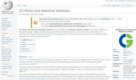 
							         CG Power and Industrial Solutions - Wikipedia								  
							    